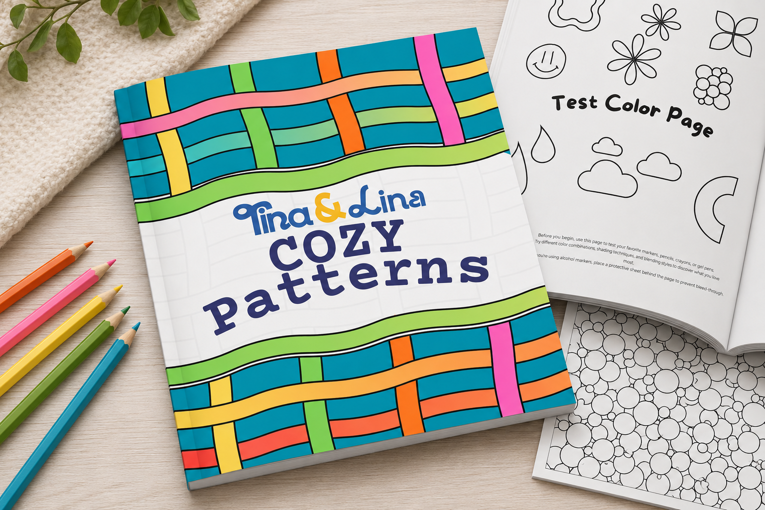Cozy Patterns – Digital Coloring Book (Instant PDF Download)